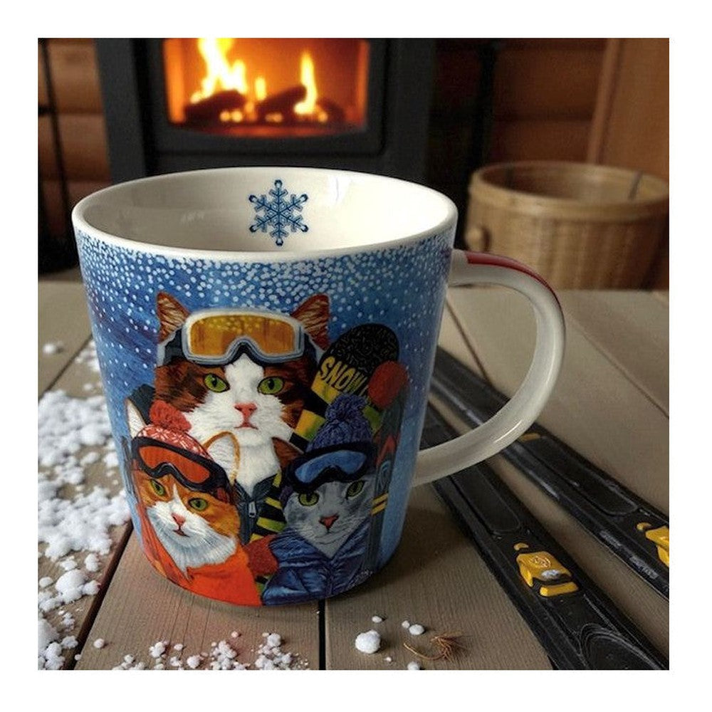 Kubek porcelanowy Koty PPD – w ozdobnym pudełku, 400 ml – zdjęcie 2