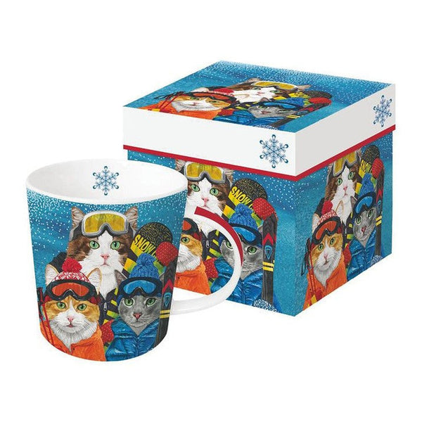 Kubek porcelanowy Koty PPD – w ozdobnym pudełku, 400 ml