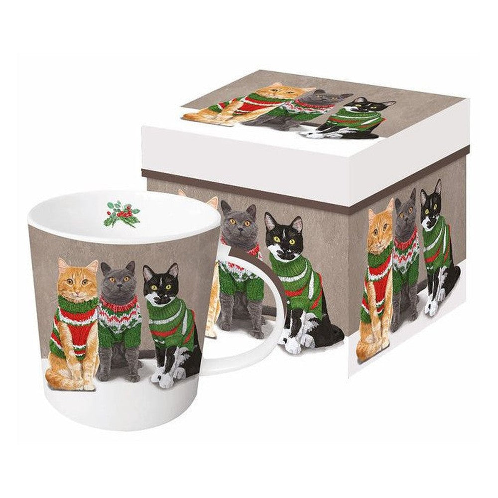 Kubek porcelanowy „Koty w Sweterkach” PPD – wielokolorowy 350 ml