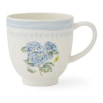 Kubek porcelanowy Kwiaty i Motyle Pimpernel – kremowy, niebieski, 400 ml