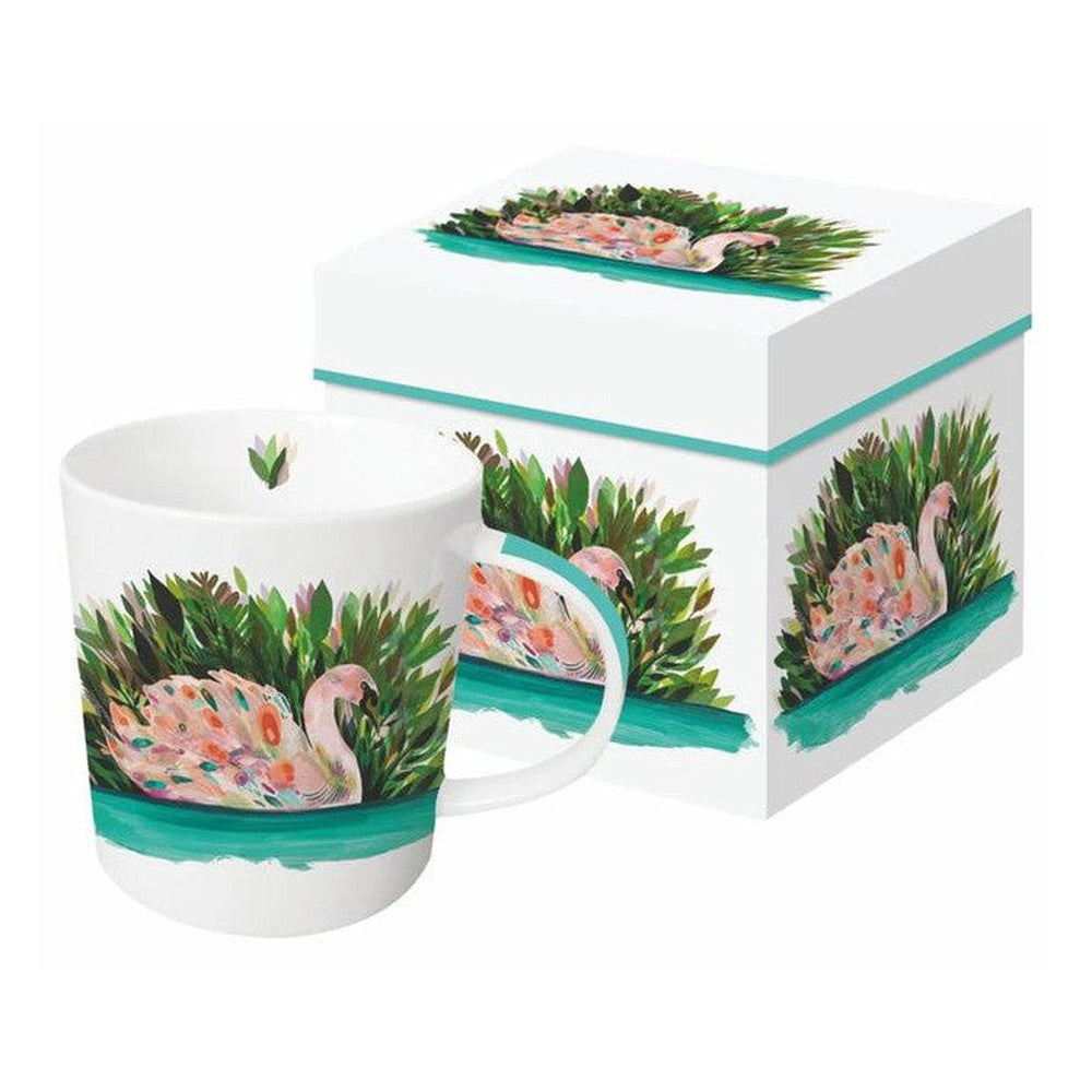 Kubek porcelanowy Łabędź PPD – w ozdobnym pudełku, 400 ml