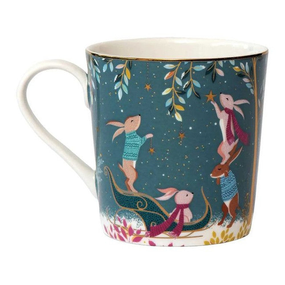 Kubek porcelanowy Leśne Opowieści Portmeirion – Króliczki, w ozdobnym pudełku, 320 ml – zdjęcie 3
