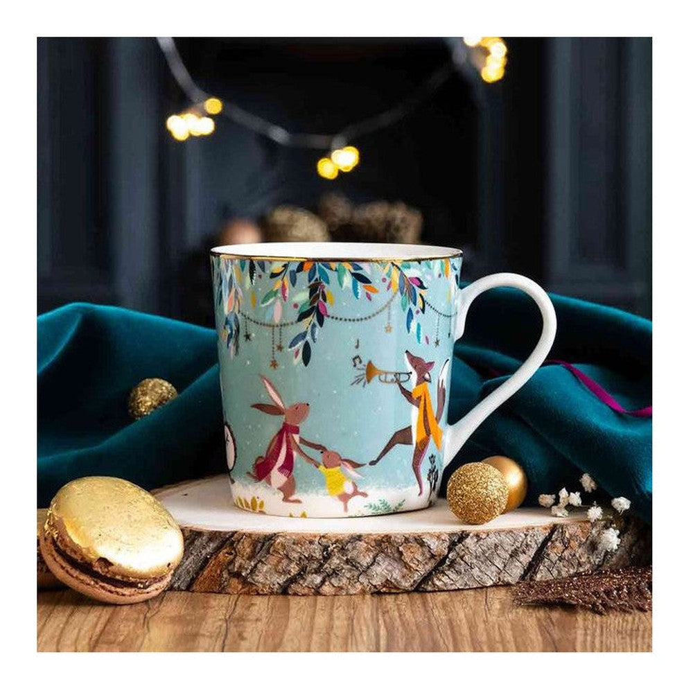 Kubek porcelanowy Leśne Opowieści Portmeirion – Świąteczny Bal, w ozdobnym pudełku, 320 ml – zdjęcie 4