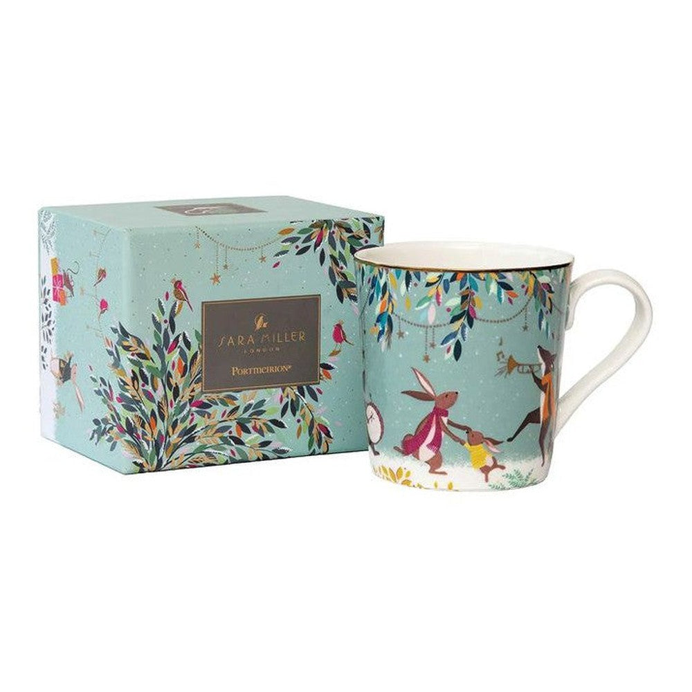Kubek porcelanowy Leśne Opowieści Portmeirion – Świąteczny Bal, w ozdobnym pudełku, 320 ml