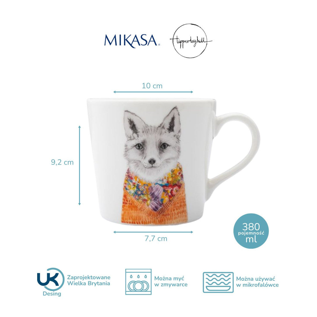 Kubek porcelanowy Lis Tipperleyhill Mikasa – 380 ml – zdjęcie 5