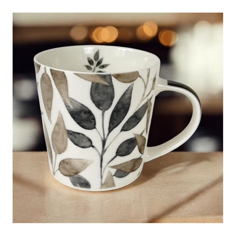 Kubek porcelanowy Liście Skandynawskie PPD – w ozdobnym pudełku, 350 ml – zdjęcie 2