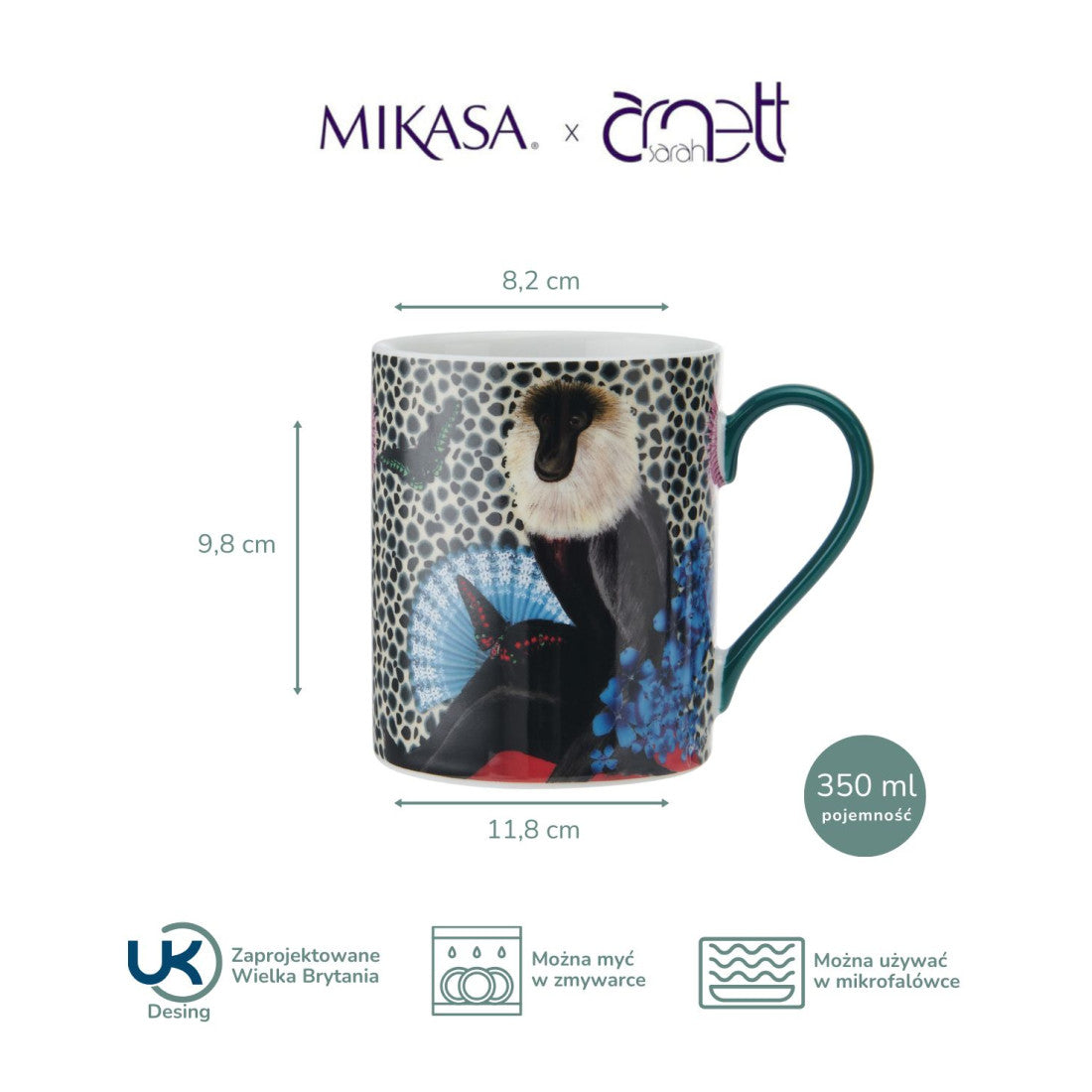 Kubek porcelanowy Małpa Sarah Arnett Mikasa – 350 ml – zdjęcie 7