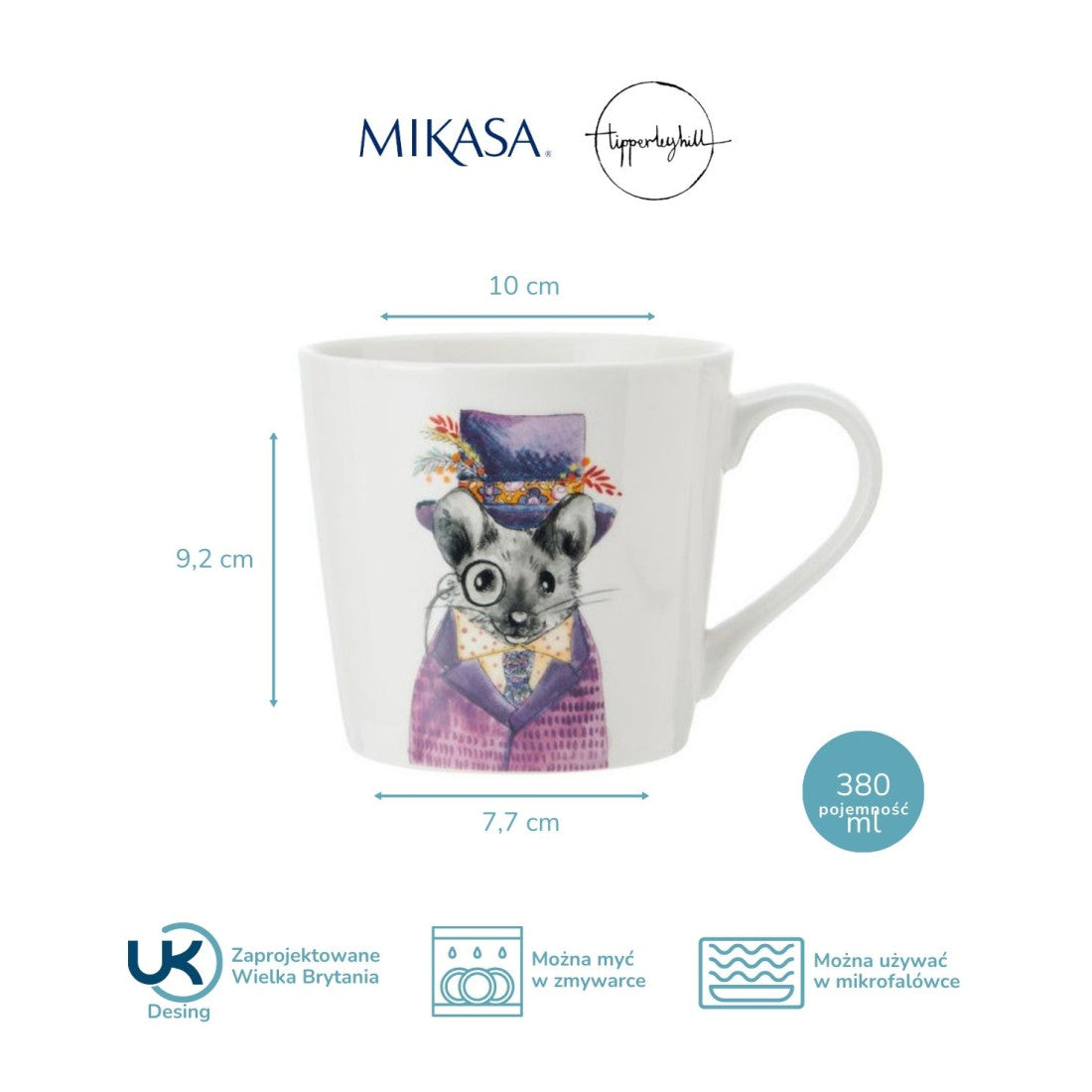 Kubek porcelanowy Mysz Tipperleyhill Mikasa – 380 ml – zdjęcie 7
