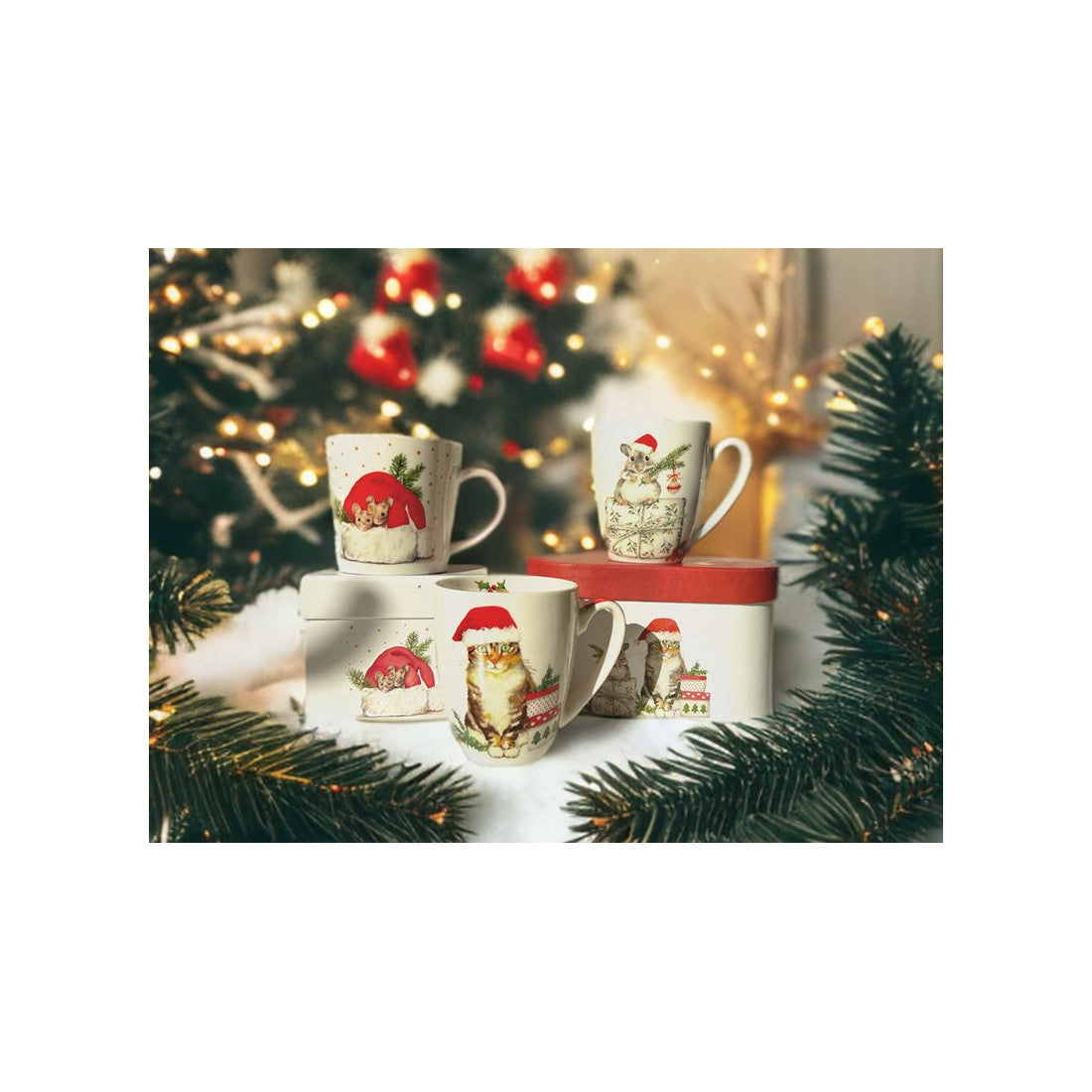 Kubek porcelanowy Myszki w Czapce Mikołaja PPD – 350 ml – zdjęcie 2