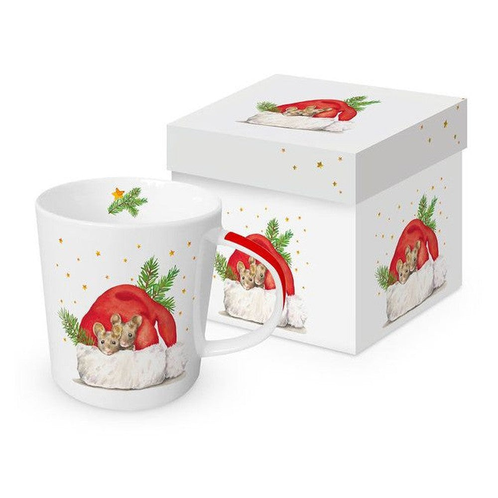 Kubek porcelanowy Myszki w Czapce Mikołaja PPD – 350 ml