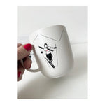 Kubek porcelanowy „Narciarka” PPD – czarno-biały 400 ml – zdjęcie 3