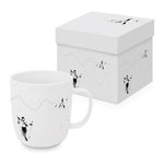 Kubek porcelanowy „Narciarka” PPD – czarno-biały 400 ml