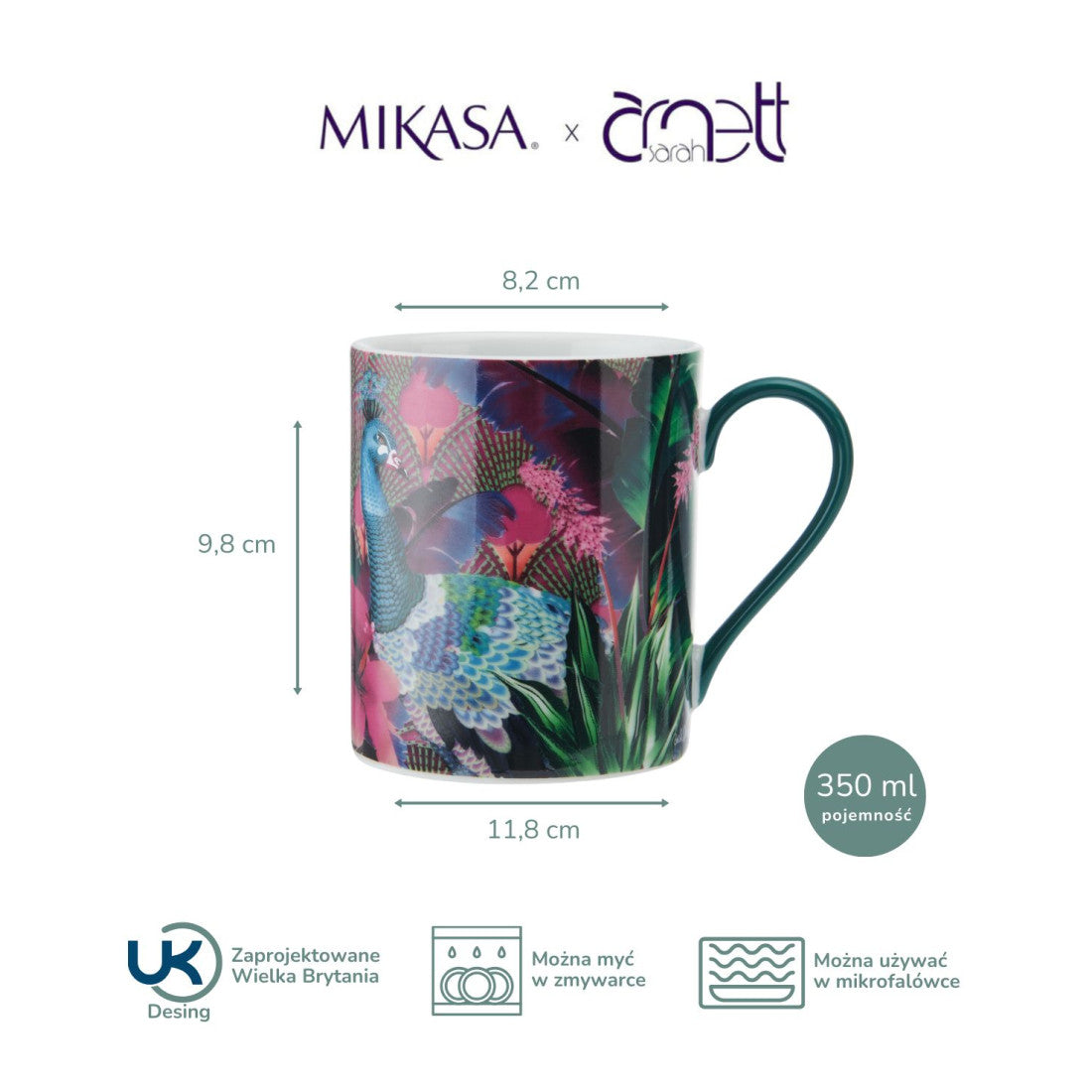 Kubek porcelanowy Paw Sarah Arnett Mikasa – 350 ml – zdjęcie 6