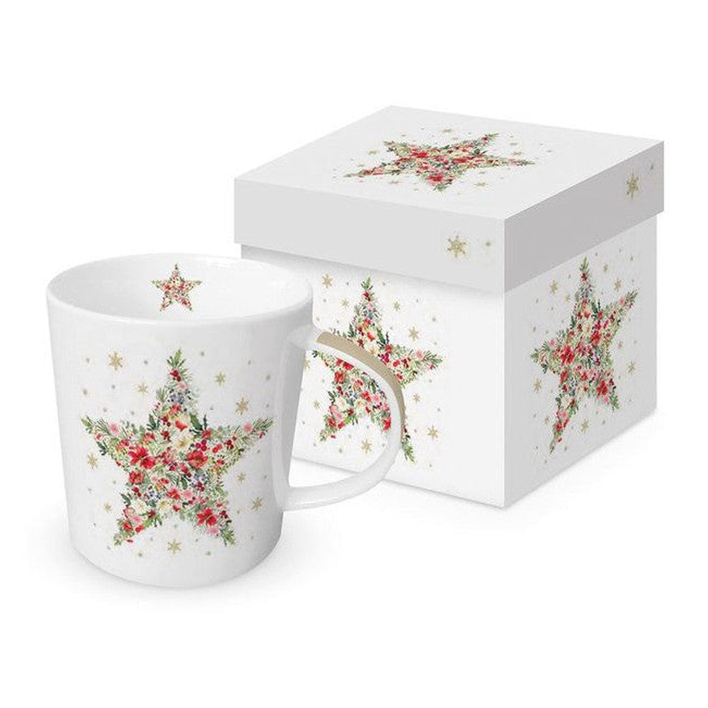 Kubek porcelanowy Piękne Święta PPD – świąteczna gwiazdka, 400 ml