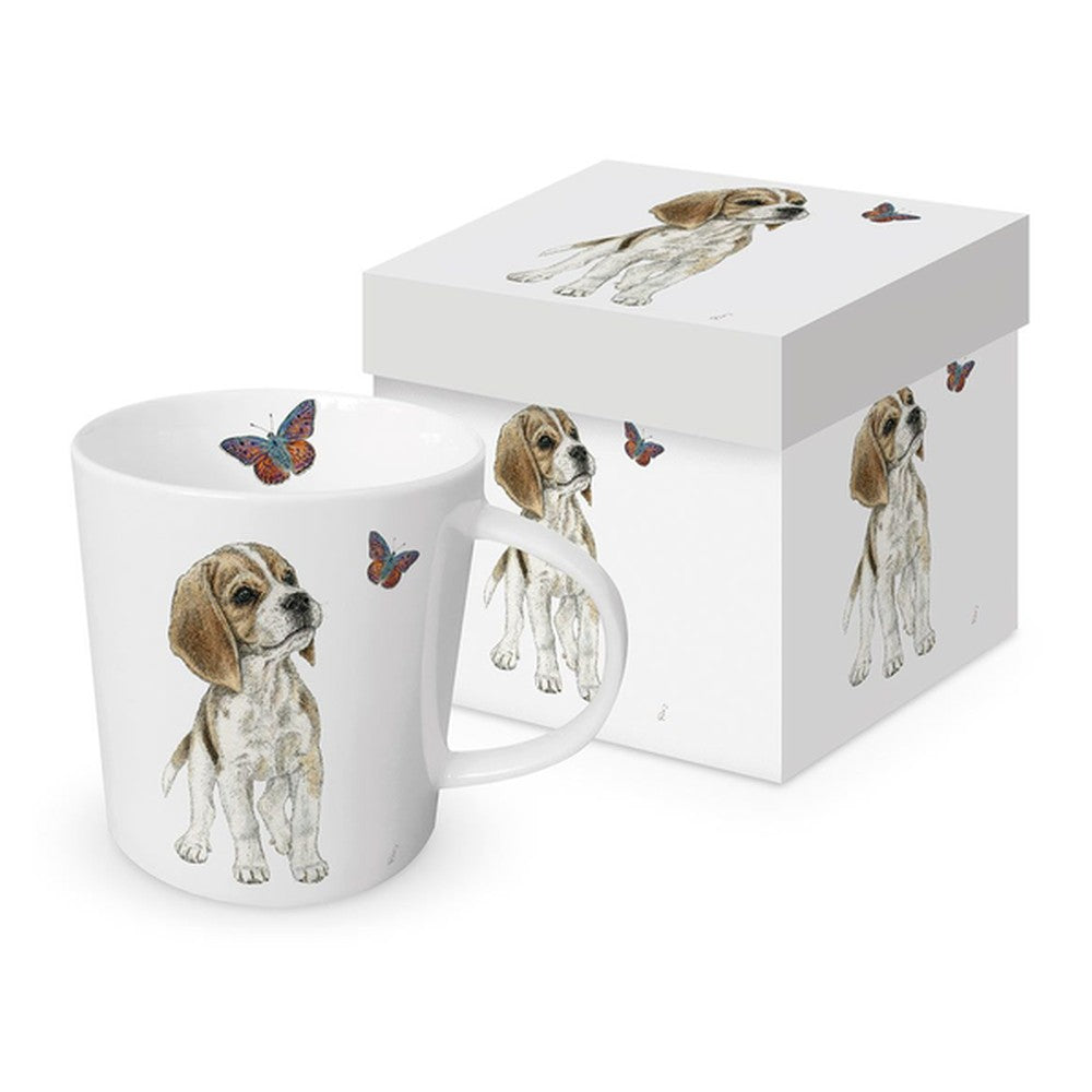 Kubek porcelanowy Piesek PPD – wielokolorowy, 350 ml