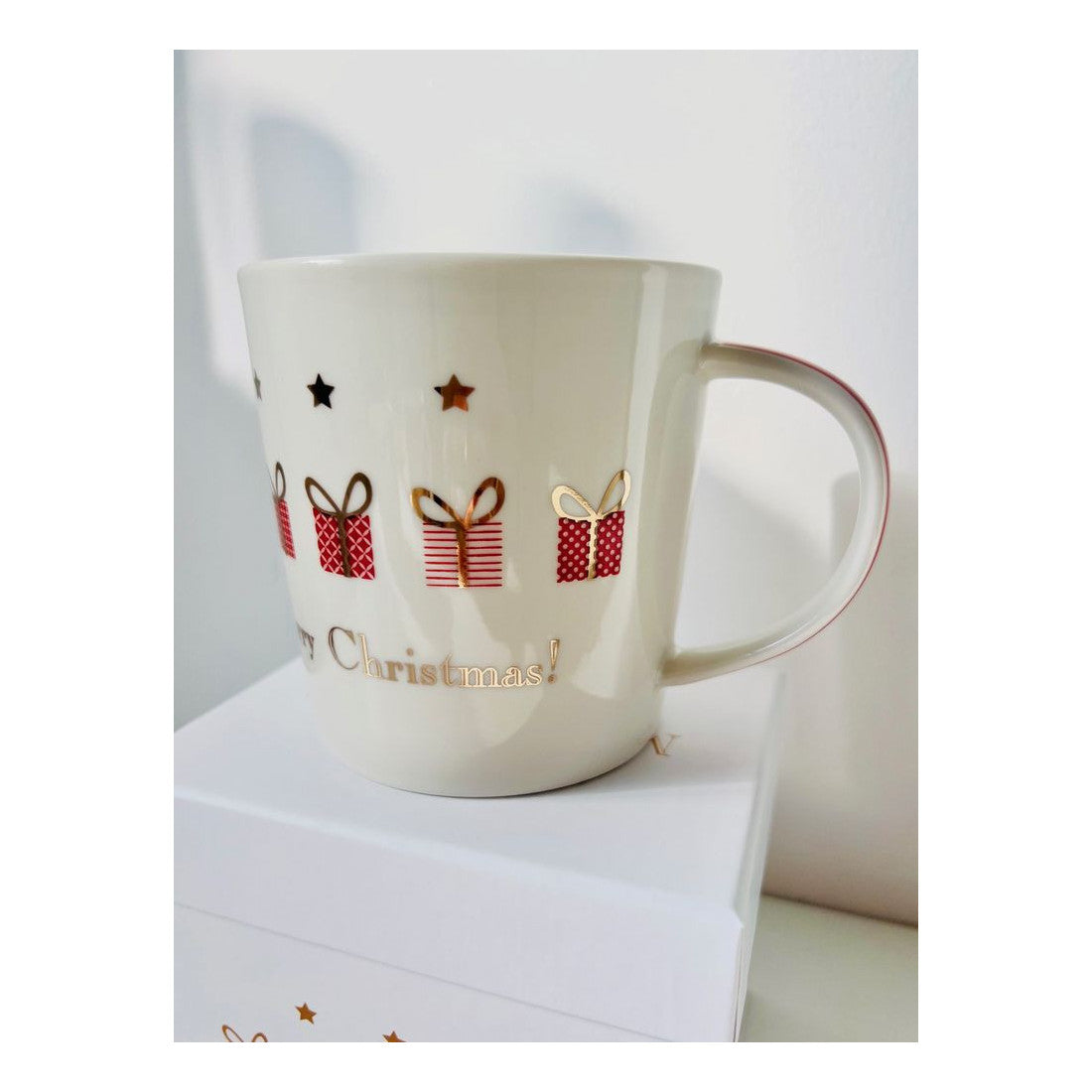 Kubek porcelanowy Prezenty PPD – biały, czerwony, złoty, 350 ml – zdjęcie 2