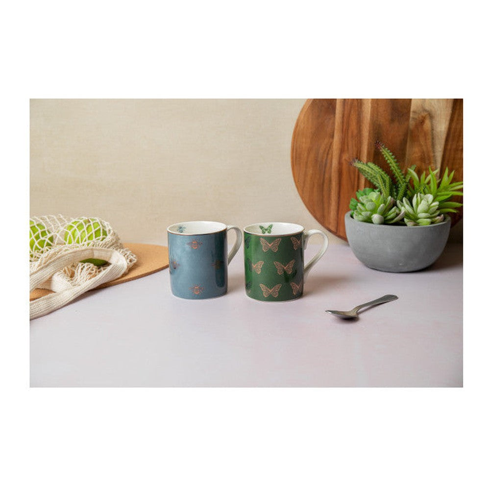 Kubek porcelanowy Pszczoły Mikasa – niebieski, 280 ml – zdjęcie 2