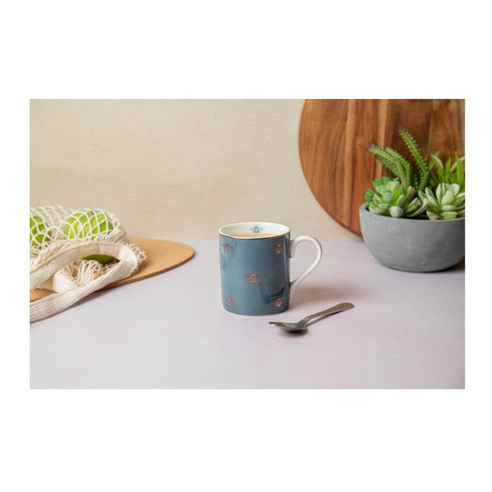 Kubek porcelanowy Pszczoły Mikasa – niebieski, 280 ml – zdjęcie 5