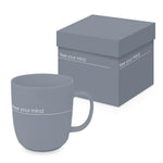 Kubek porcelanowy Pure Free Matte Grey PPD – w pudełku, 400 ml