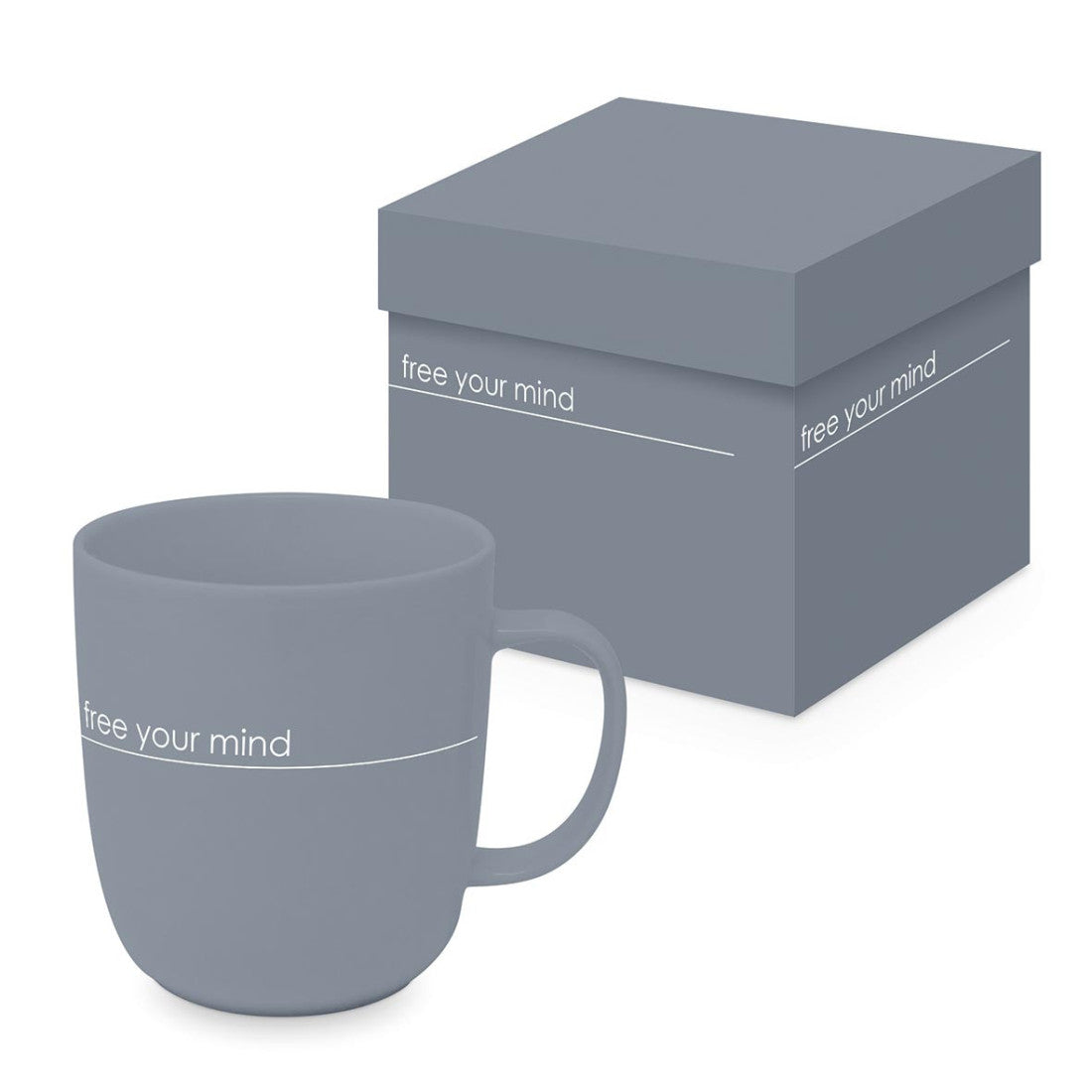Kubek porcelanowy Pure Free Matte Grey PPD – w pudełku, 400 ml