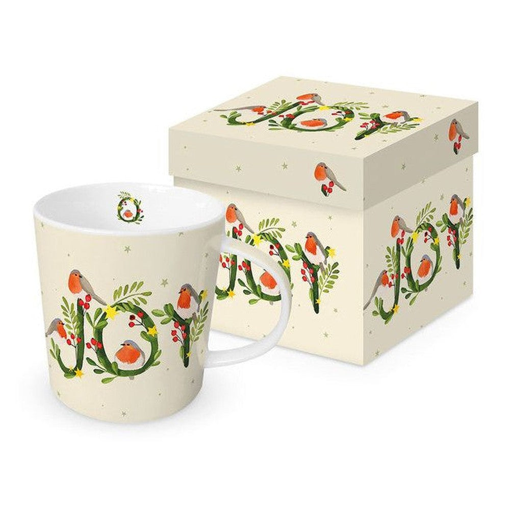 Kubek porcelanowy Radość PPD – z napisem „JOY”, 400 ml