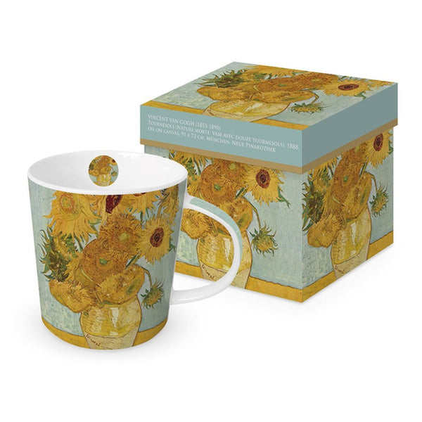 Kubek porcelanowy Słoneczniki PPD – wielokolorowy, 350 ml