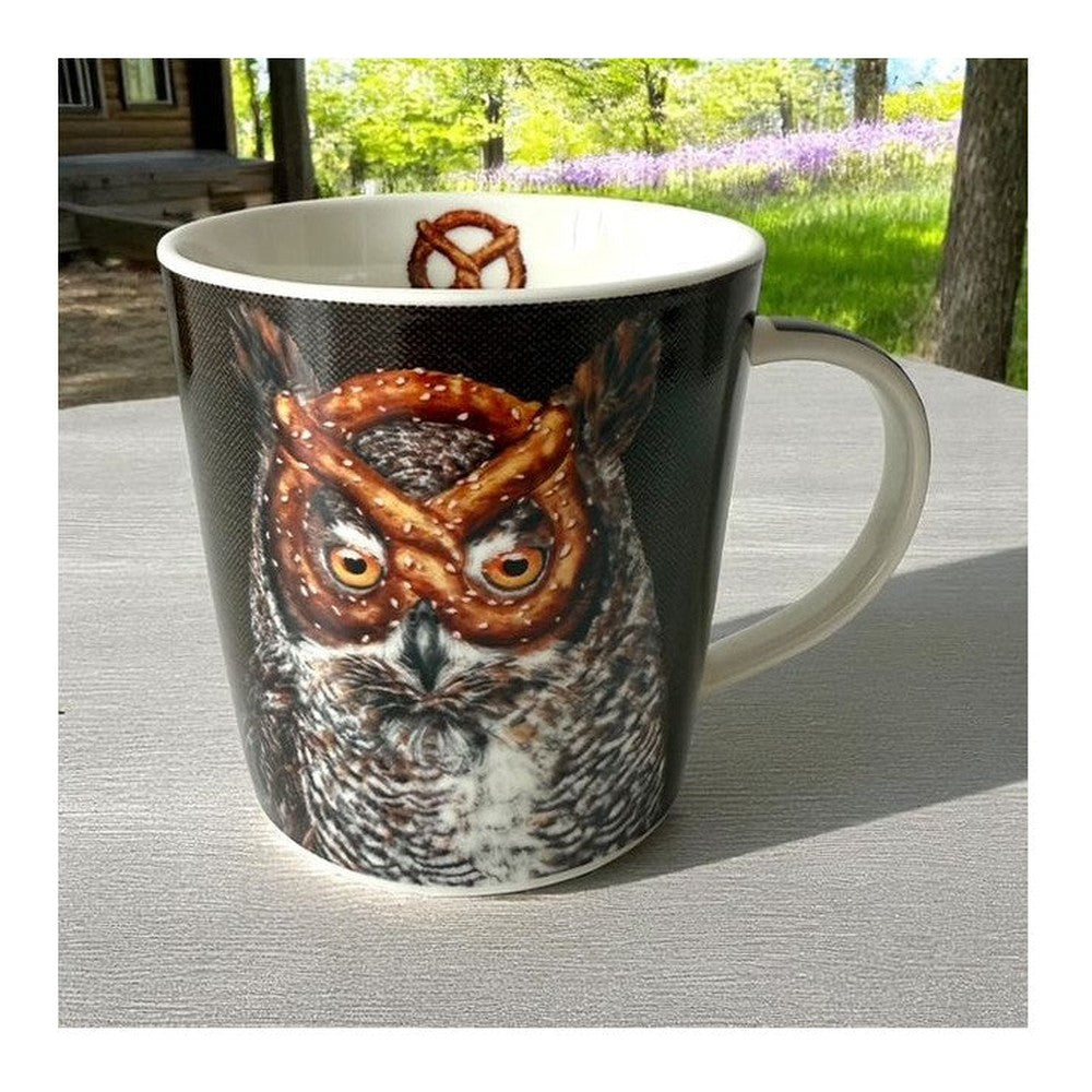 Kubek porcelanowy „Sowa z Precelkiem” PPD – wielokolorowy 350 ml – zdjęcie 3
