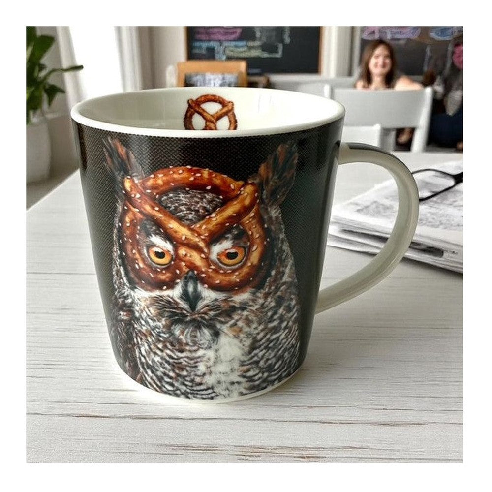 Kubek porcelanowy „Sowa z Precelkiem” PPD – wielokolorowy 350 ml – zdjęcie 4