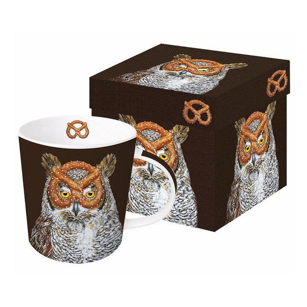 Kubek porcelanowy „Sowa z Precelkiem” PPD – wielokolorowy 350 ml