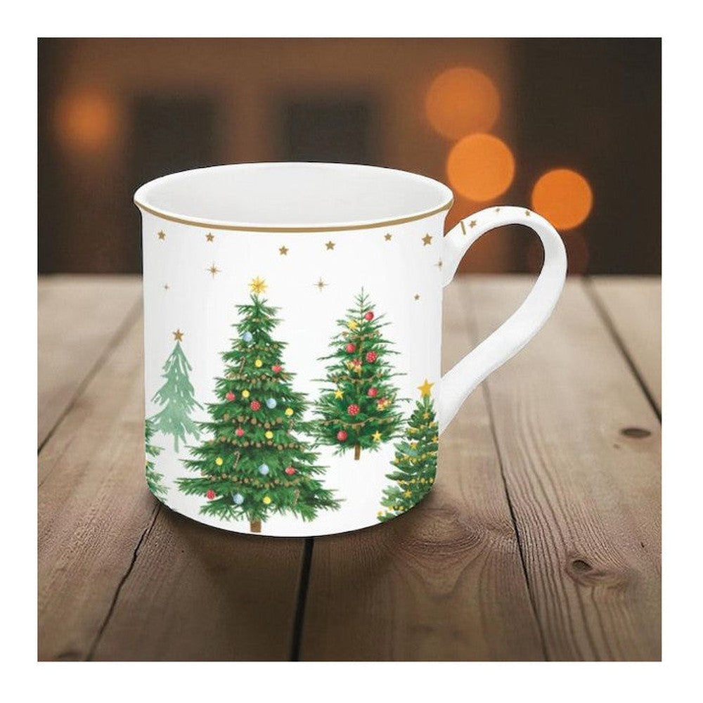 Kubek porcelanowy Świąteczne choinki Easy Life – Festive Trees, 300 ml – zdjęcie 2