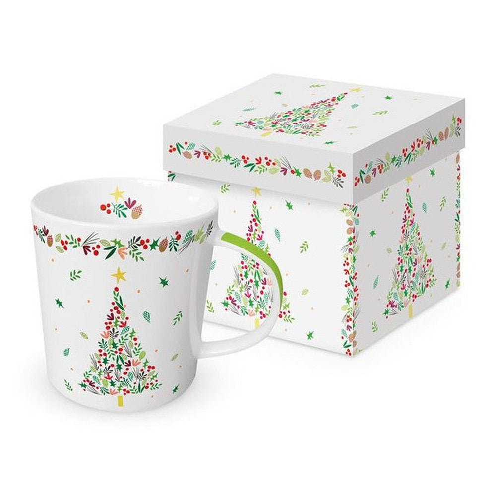 Kubek porcelanowy Świąteczne Drzewko PPD – wielokolorowy 350 ml