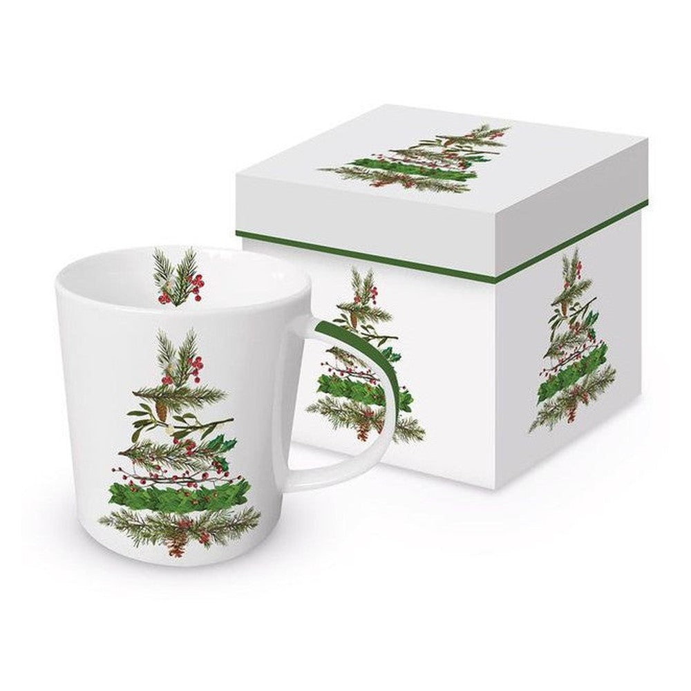 Kubek porcelanowy „Świąteczne Drzewko” PPD – wielokolorowy 350 ml