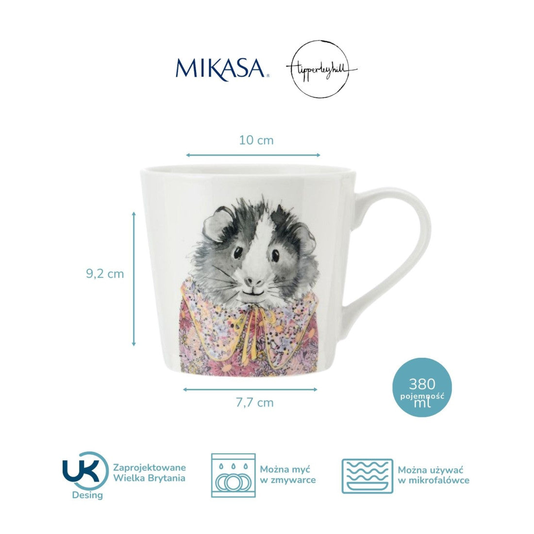Kubek porcelanowy Świnka Morska Tipperleyhill Mikasa – 380 ml – zdjęcie 7