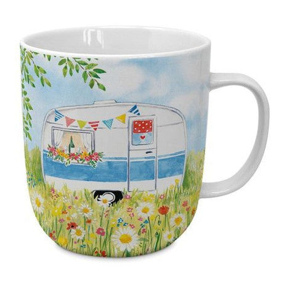 Kubek porcelanowy Wesoły Camping PPD – wielokolorowy, 400 ml