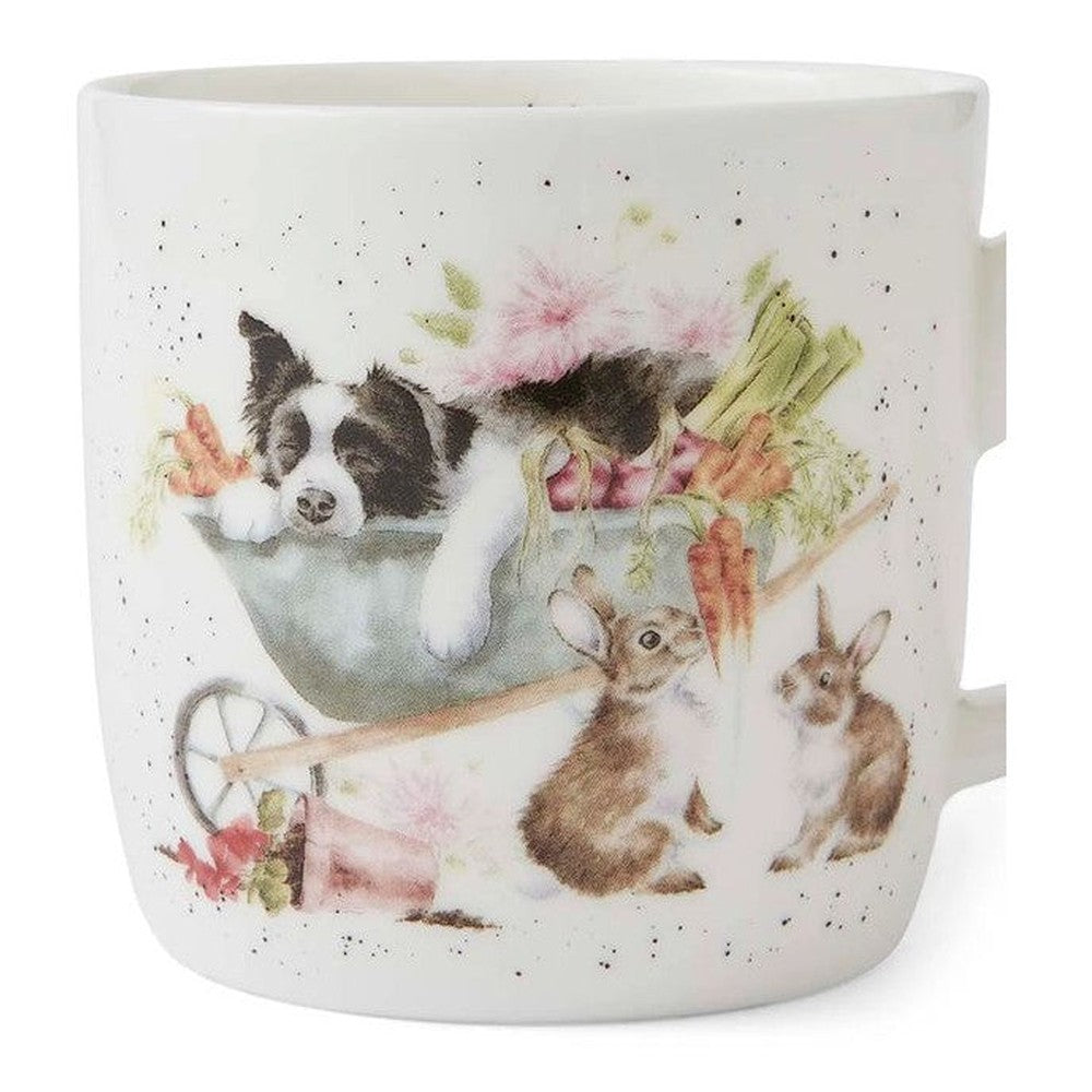 Kubek porcelanowy Wrendale Designs Royal Worcester – drzemiący pies i króliki, 310 ml – zdjęcie 2