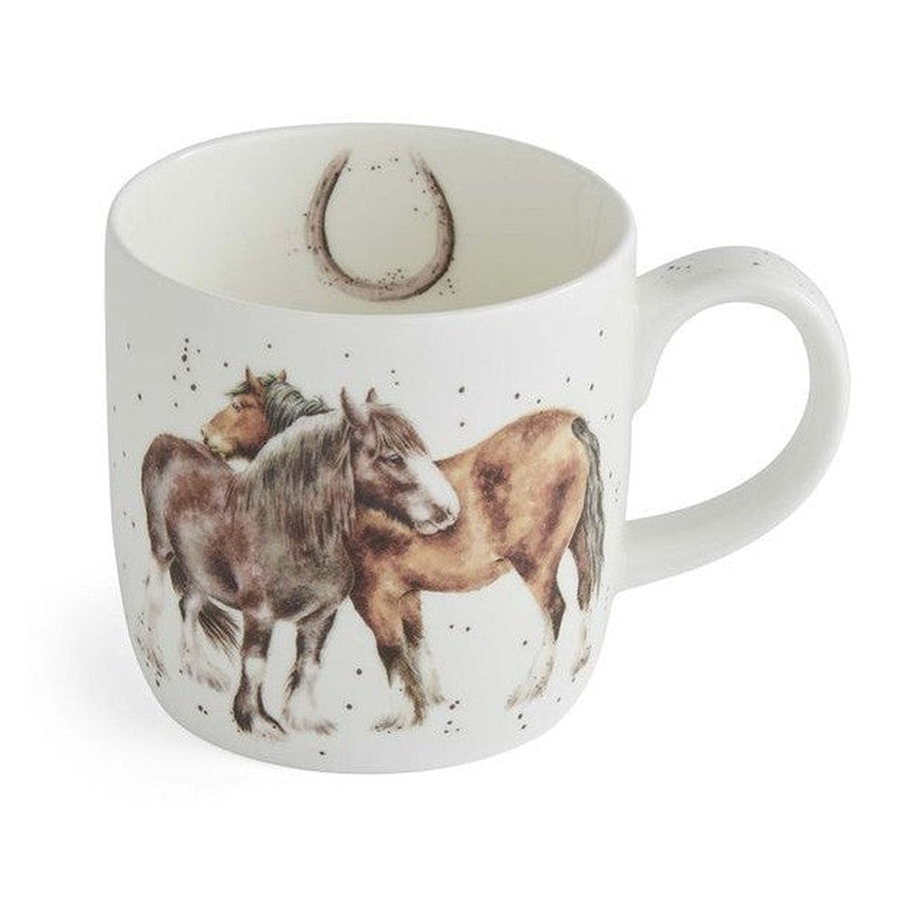 Kubek porcelanowy Wrendale Designs Royal Worcester – konie, 310 ml