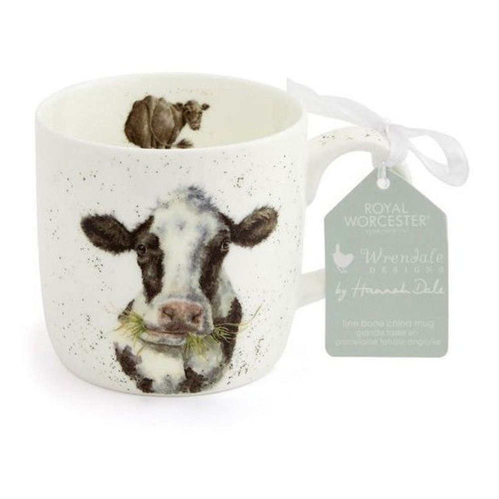 Kubek porcelanowy Wrendale Designs Royal Worcester – krowy, 310 ml