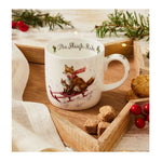 Kubek porcelanowy Wrendale Designs Royal Worcester – lisy na sankach, 310 ml – zdjęcie 2