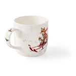 Kubek porcelanowy Wrendale Designs Royal Worcester – lisy na sankach, 310 ml – zdjęcie 3