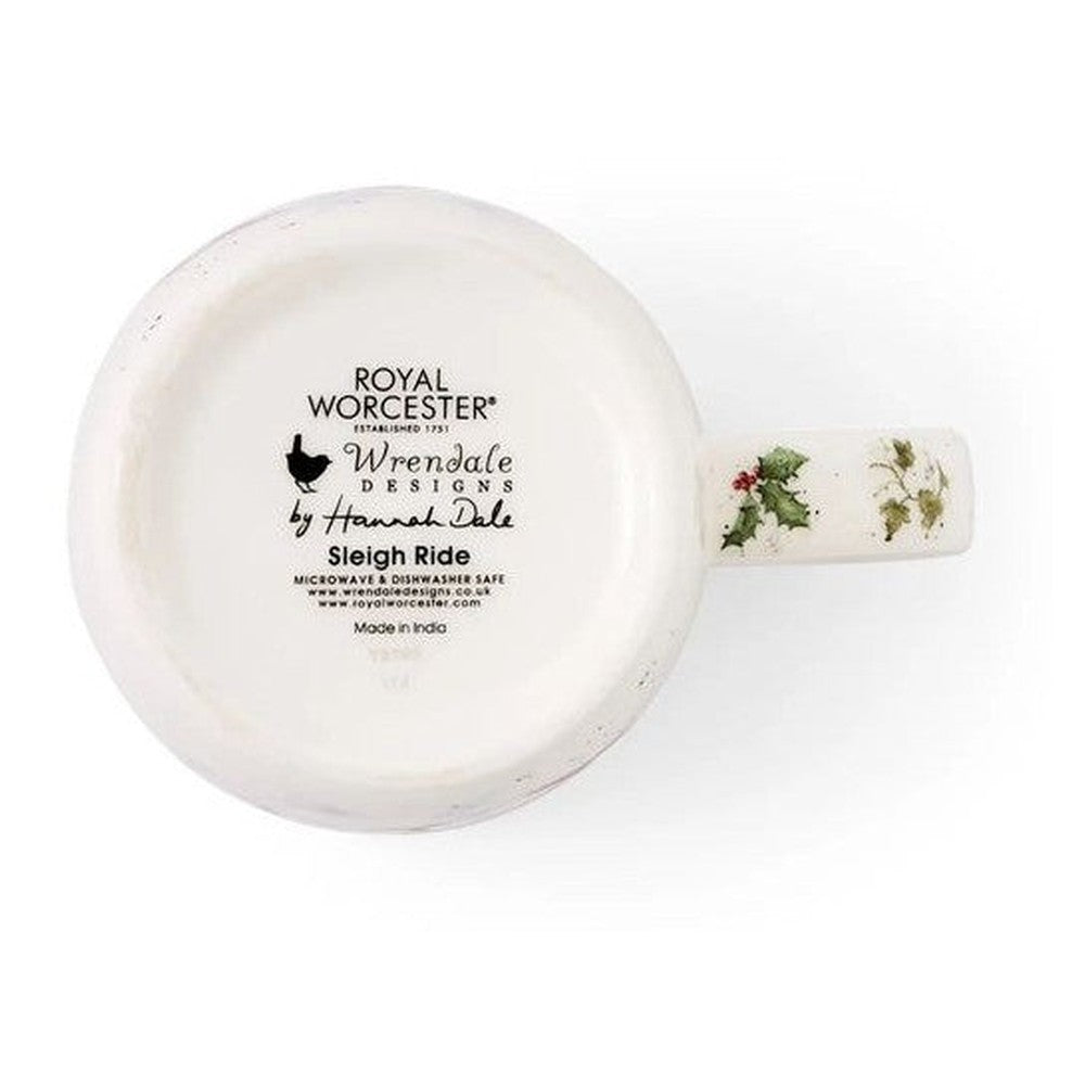 Kubek porcelanowy Wrendale Designs Royal Worcester – lisy na sankach, 310 ml – zdjęcie 4