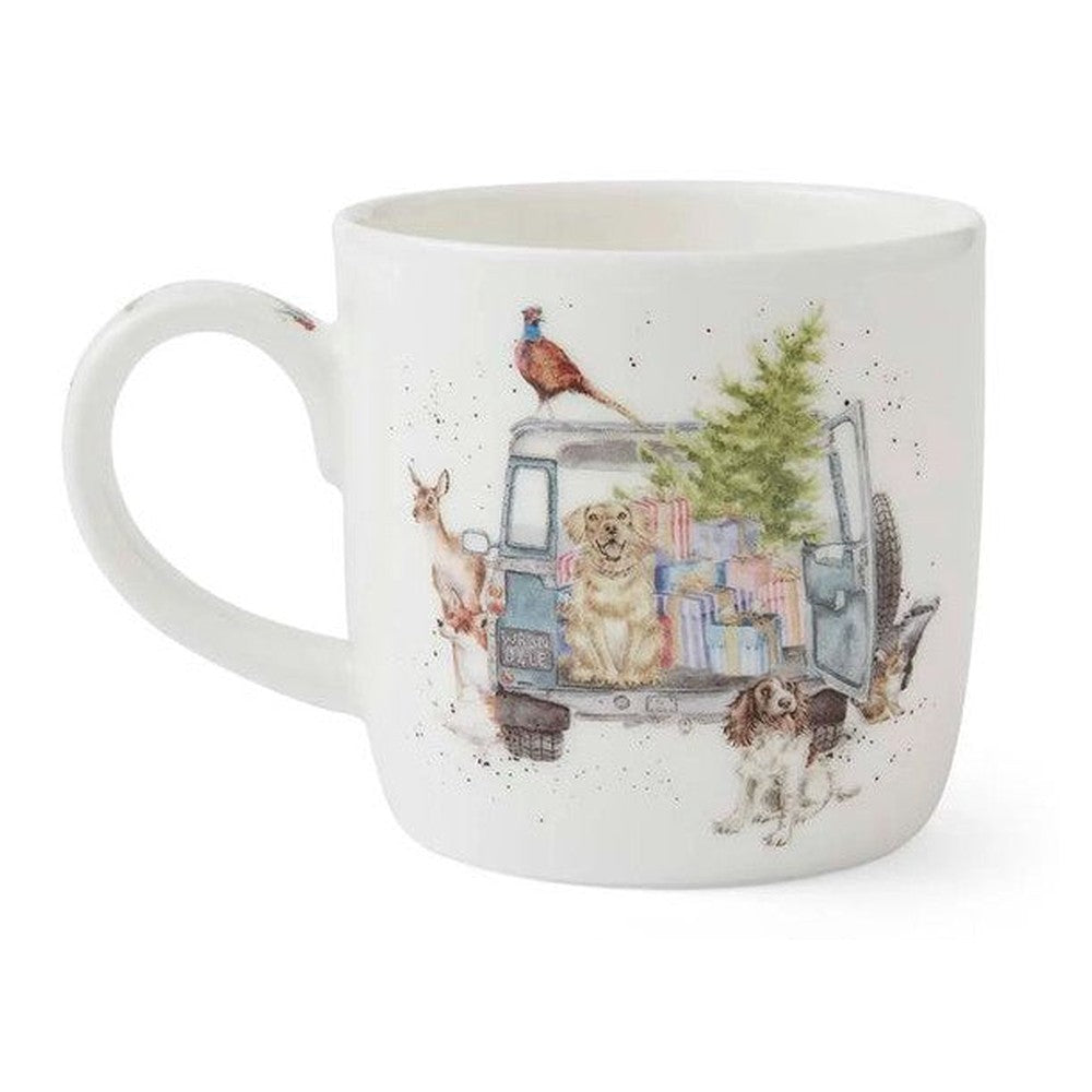 Kubek porcelanowy Wrendale Designs Royal Worcester – magia świąt, 310 ml