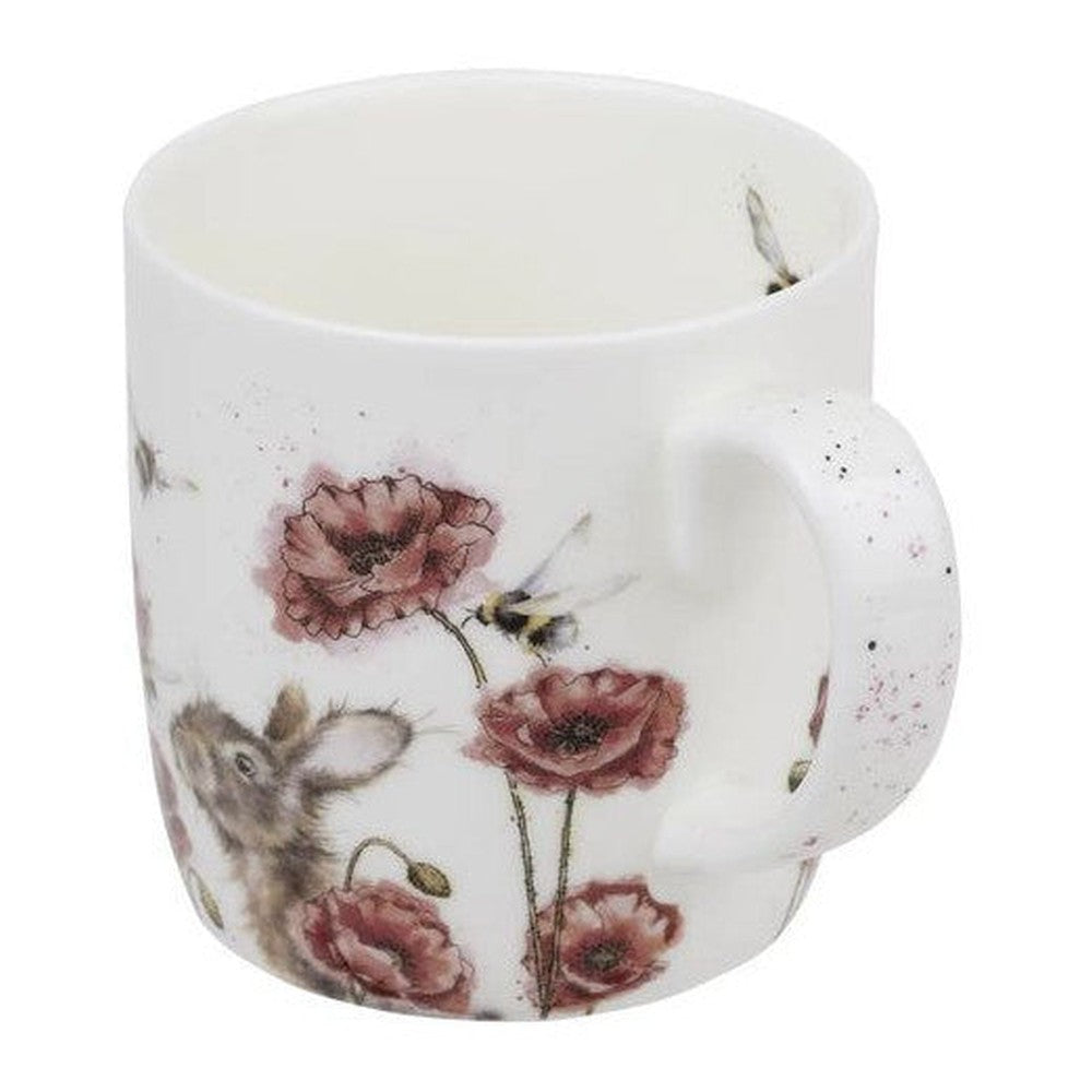 Kubek porcelanowy Wrendale Designs Royal Worcester – maki polne, 310 ml – zdjęcie 3
