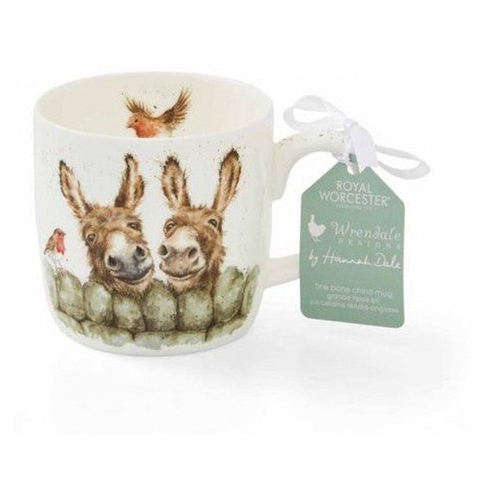 Kubek porcelanowy Wrendale Designs Royal Worcester – osiołki, 310 ml