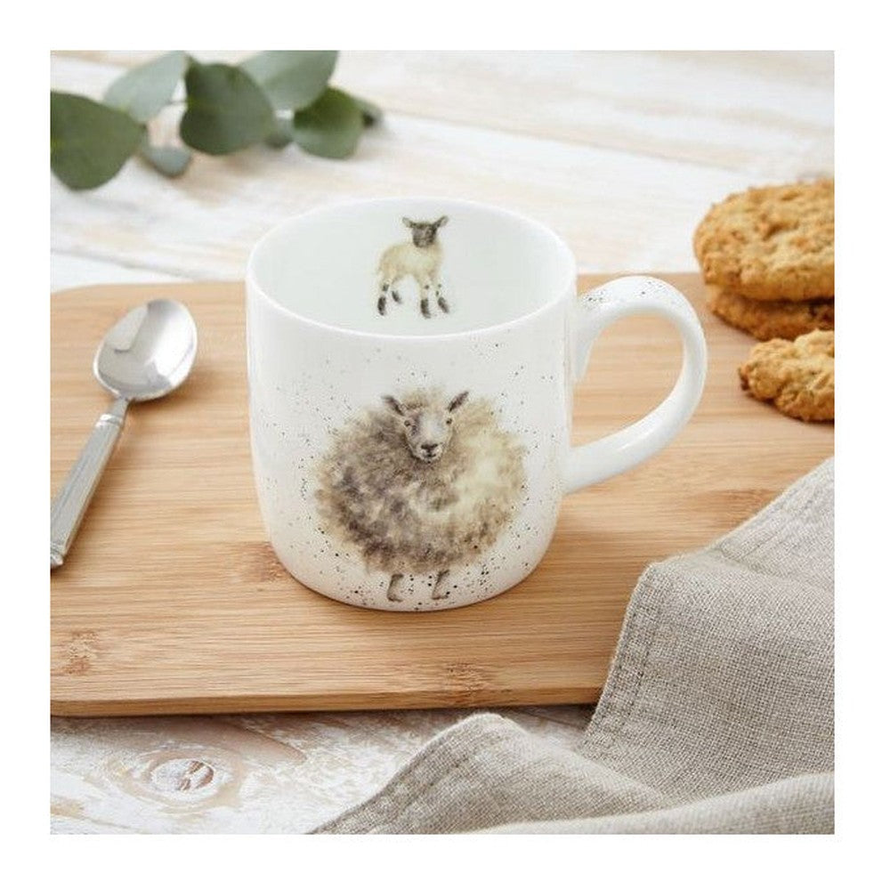 Kubek porcelanowy Wrendale Designs Royal Worcester – owieczki, 310 ml – zdjęcie 2