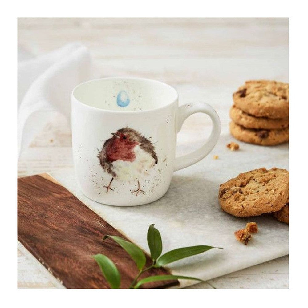 Kubek porcelanowy Wrendale Designs Royal Worcester – ptaszek rudzik, 310 ml – zdjęcie 2