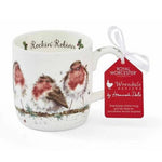 Kubek porcelanowy Wrendale Designs Royal Worcester – ptaszki rudziki, 310 ml