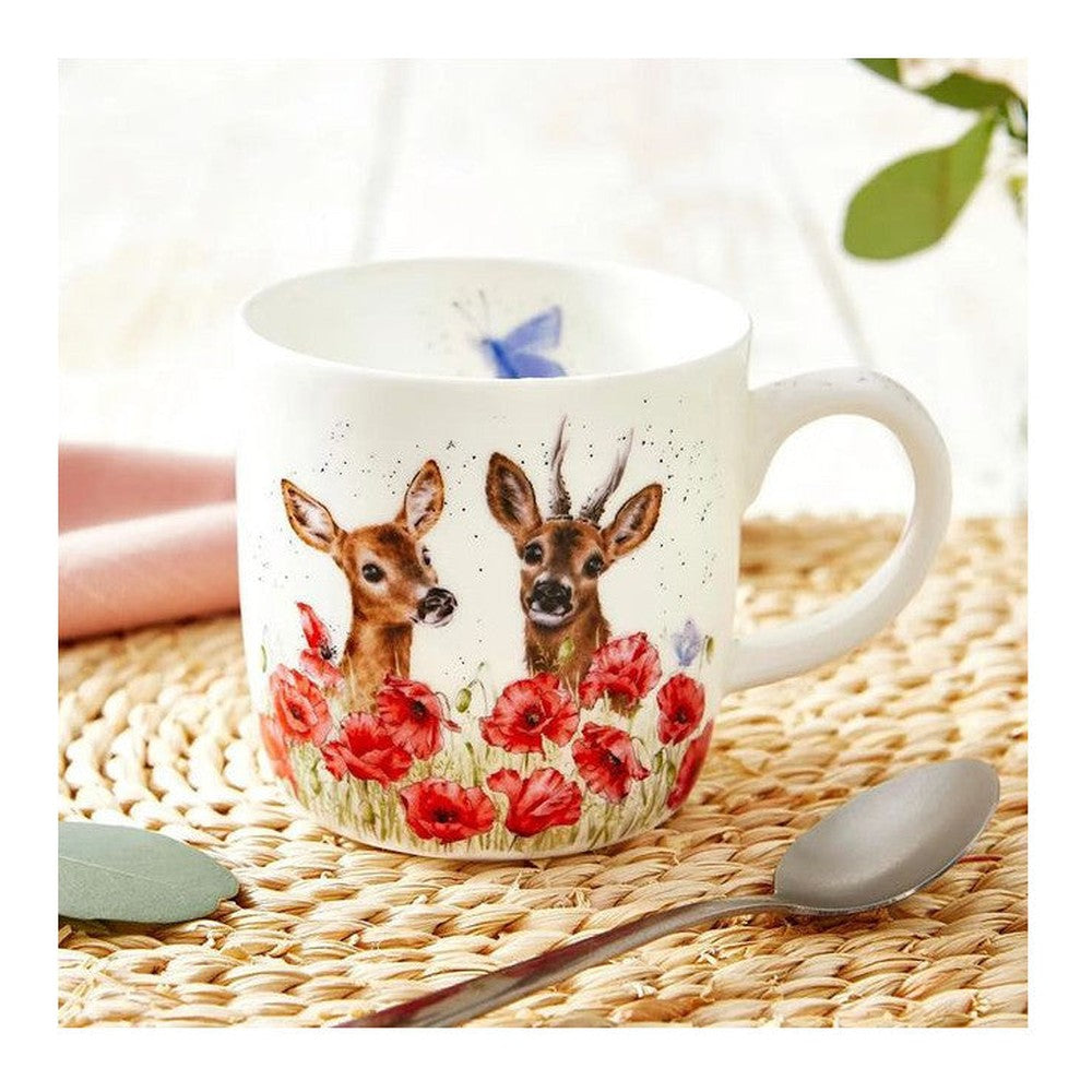 Kubek porcelanowy Wrendale Designs Royal Worcester – sarenka i jelonek, 310 ml – zdjęcie 2