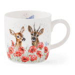 Kubek porcelanowy Wrendale Designs Royal Worcester – sarenka i jelonek, 310 ml