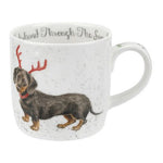 Kubek porcelanowy Wrendale Designs Royal Worcester – świąteczny jamnik, 310 ml – zdjęcie 2