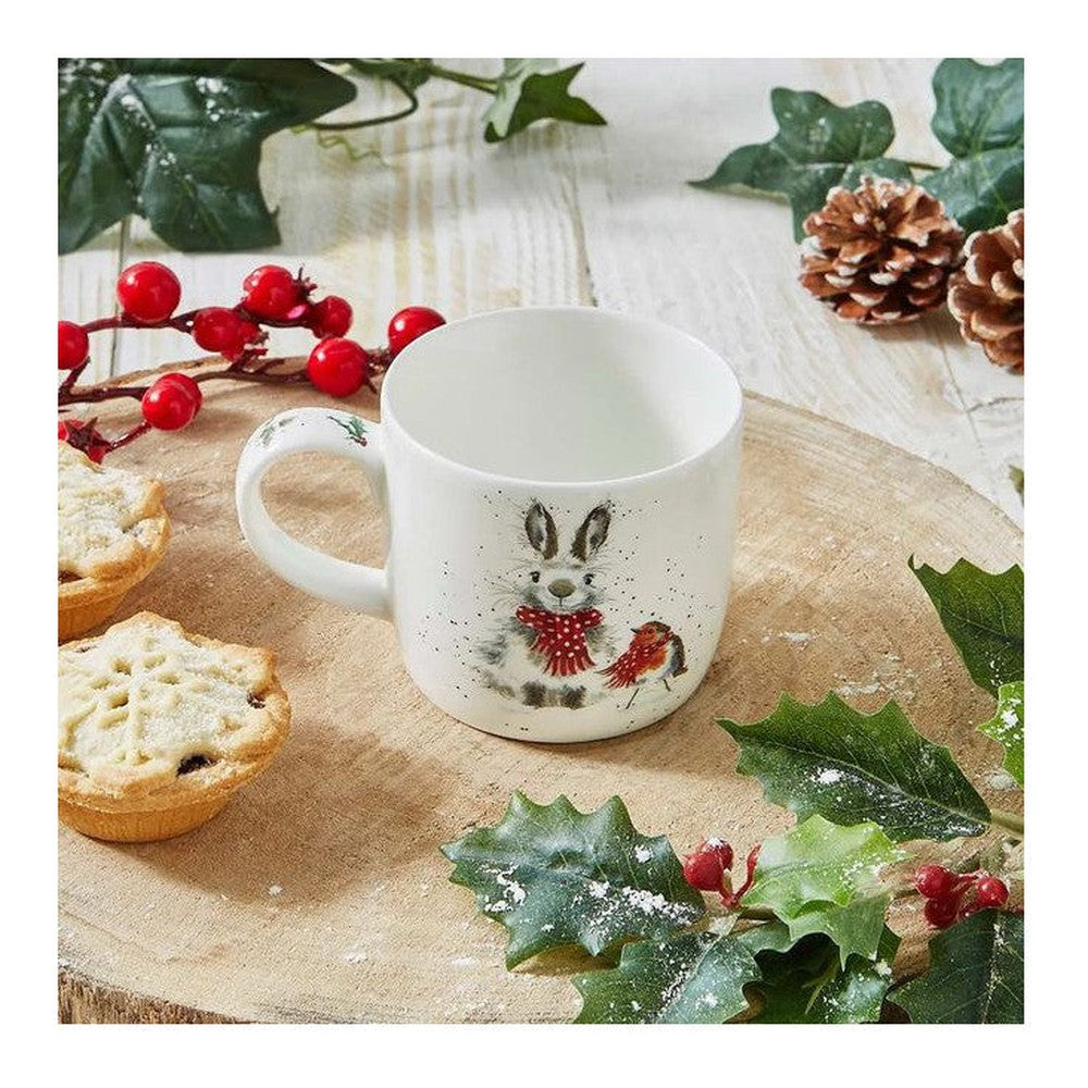 Kubek porcelanowy Wrendale Designs Royal Worcester – zajączek i rudzik, 310 ml – zdjęcie 7